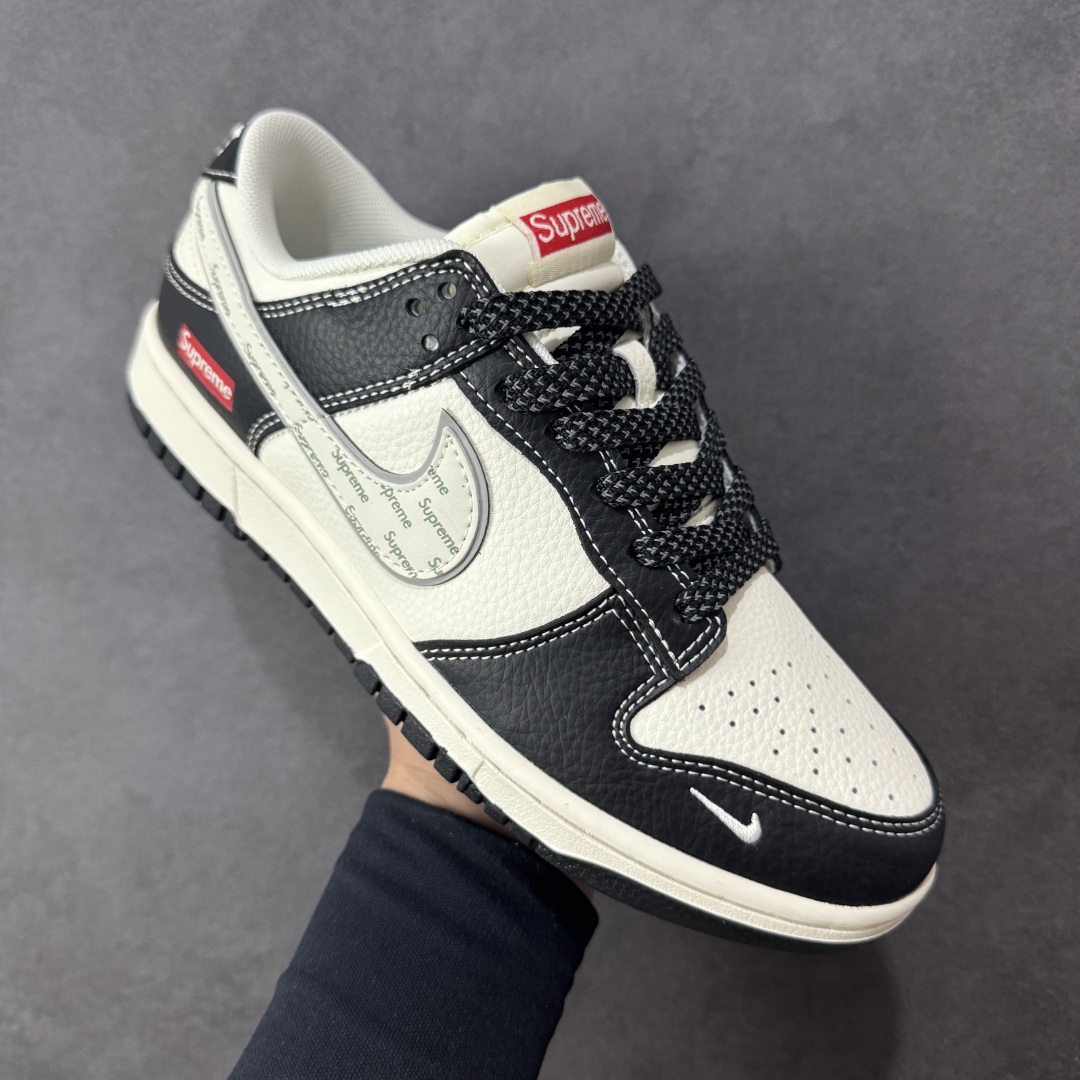 图片[3]-【定制版】Nike SB Dunk Low Supreme联名 米黑银 高端定制 低帮休闲板鞋 HH7518-099  #定制鞋盒 大厂纯原品质出货 超高清洁度 皮料切割干净无任何毛边 细节完美  尺码：36 36.5 37.5 38 38.5 39 40 40.5 41 42 42.5 43 44 44.5 45 编码：HXSB330340-选品中心