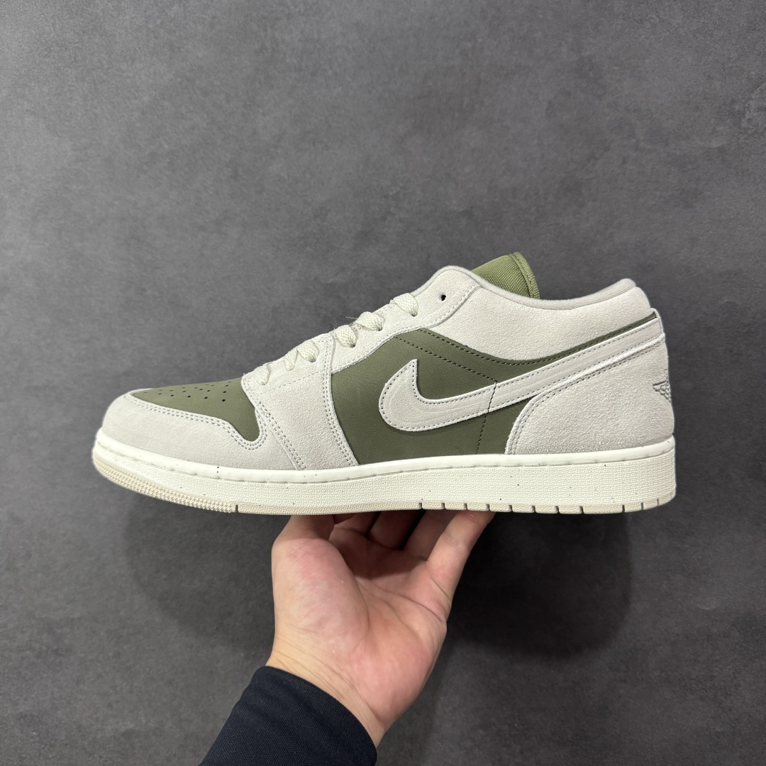 图片[2]-【K版纯原】Air Jordan AJ1 Low 低帮 灰绿 HV4089-201 全新流水线出品 市场第二梯队最强版 全部原鞋开发 原楦原纸板开发 全鞋电脑针车 原厂内置全掌气垫 原盒内在原标 唯一Zp原版鞋带绑法 免检产品 全新2022版型 全头层皮料 完美零毛边处理 原厂配置全掌气垫 价格定位良心 新配色陆续出货 尺码：36-46-选品中心