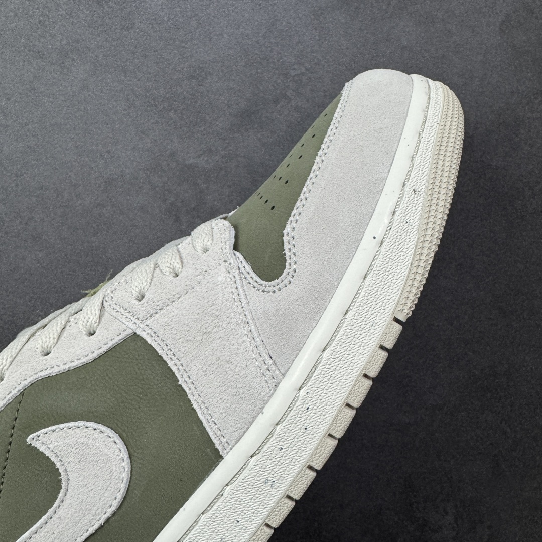 图片[5]-【K版纯原】Air Jordan AJ1 Low 低帮 灰绿 HV4089-201 全新流水线出品 市场第二梯队最强版 全部原鞋开发 原楦原纸板开发 全鞋电脑针车 原厂内置全掌气垫 原盒内在原标 唯一Zp原版鞋带绑法 免检产品 全新2022版型 全头层皮料 完美零毛边处理 原厂配置全掌气垫 价格定位良心 新配色陆续出货 尺码：36-46-选品中心