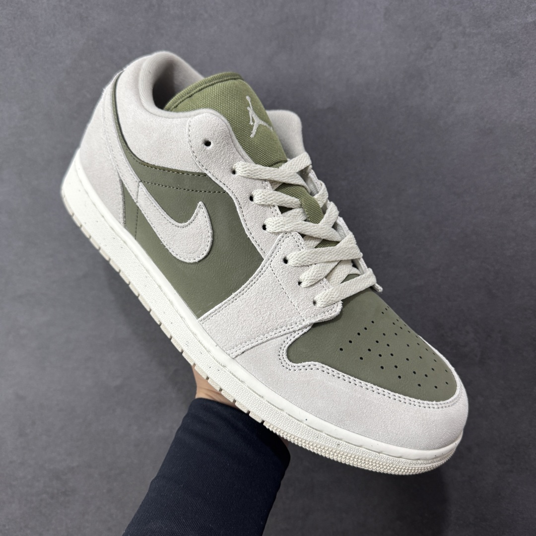 图片[3]-【K版纯原】Air Jordan AJ1 Low 低帮 灰绿 HV4089-201 全新流水线出品 市场第二梯队最强版 全部原鞋开发 原楦原纸板开发 全鞋电脑针车 原厂内置全掌气垫 原盒内在原标 唯一Zp原版鞋带绑法 免检产品 全新2022版型 全头层皮料 完美零毛边处理 原厂配置全掌气垫 价格定位良心 新配色陆续出货 尺码：36-46-选品中心