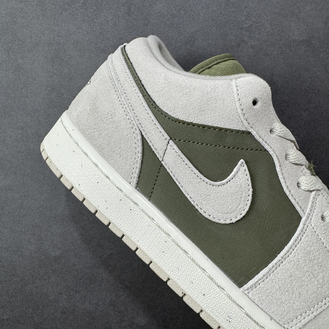 图片[6]-【K版纯原】Air Jordan AJ1 Low 低帮 灰绿 HV4089-201 全新流水线出品 市场第二梯队最强版 全部原鞋开发 原楦原纸板开发 全鞋电脑针车 原厂内置全掌气垫 原盒内在原标 唯一Zp原版鞋带绑法 免检产品 全新2022版型 全头层皮料 完美零毛边处理 原厂配置全掌气垫 价格定位良心 新配色陆续出货 尺码：36-46-选品中心