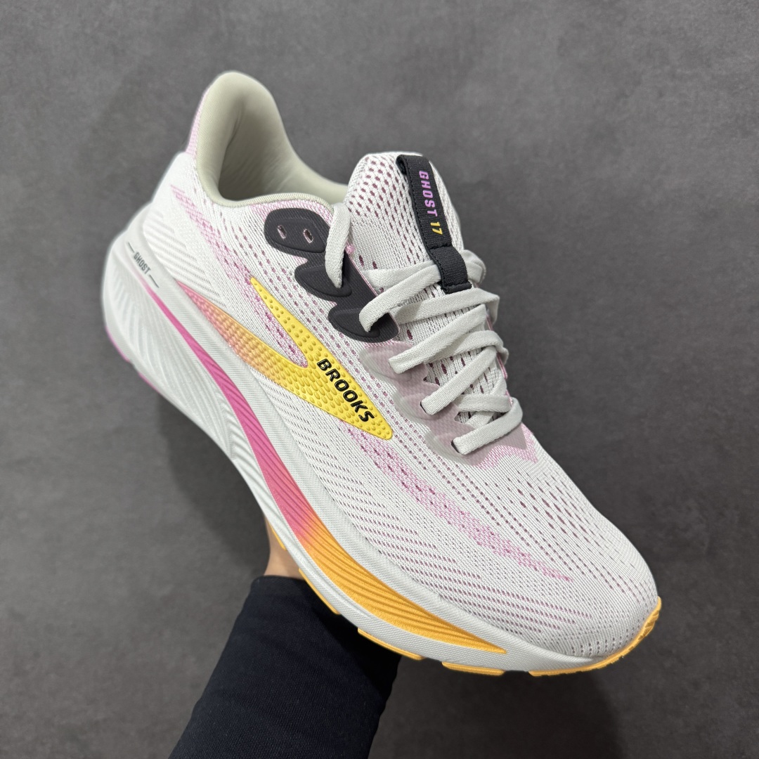 【纯原】外贸热款专供 Brooks 布鲁克斯 Ghost 17 网面运动鞋 官方售K+ 超临界Q弹大底 