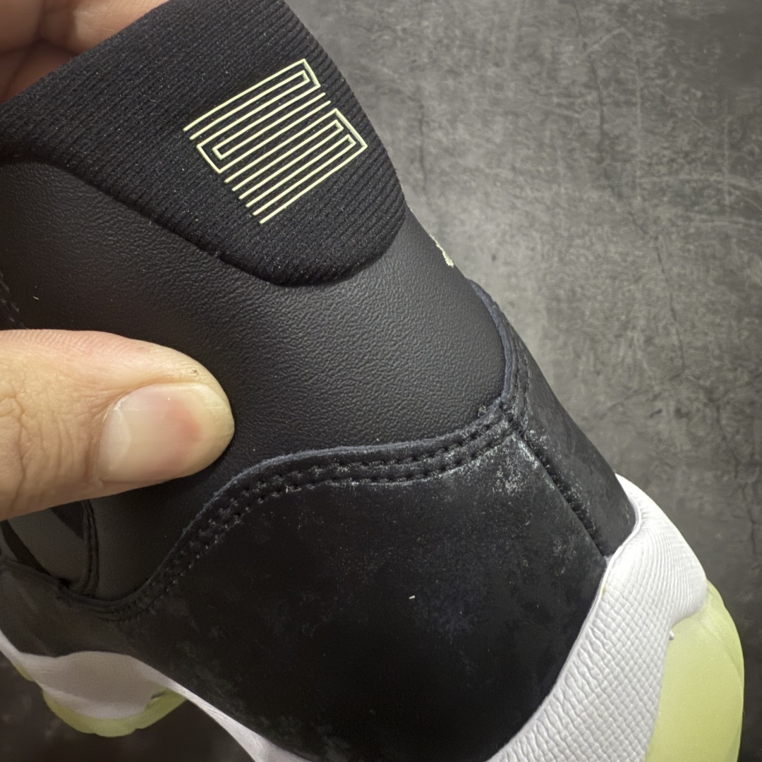 图片[2]-【外贸纯原】Nike Air Jordan 11 High\”Black/Barely Volt\” AJ11代迈克尔·乔丹高帮运动文化篮球鞋“漆皮黑绿” IB1378-001 专业AJ外贸大厂出品 纯原质感 进口头层皮料 中底拉帮线 整体清洁度等各方面细节完全一键转发碾压市面诸多嘴炮\”纯原\” 升级原楦原纸版数据开发版型 采用漆皮镀膜牛培革组合耐磨防刮牛津布鞋面材质 搭载原厂碳纤维缓震中底 还原ZP细节 原厂流水成型工艺 厂级拉帮注胶效果 尺码：36 36.5 37.5 38 38.5 39 40 40.5 41 42 42.5 43 44 45 46 47.5-选品中心