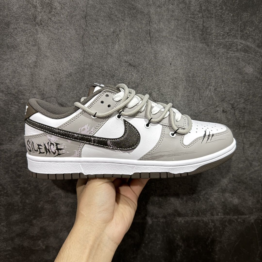 【纯原】Nike Dunk Low 灰度法则 灰棕此款以浅灰为主色调，鞋面刻意处理的刮痕纹理，赋予鞋子独