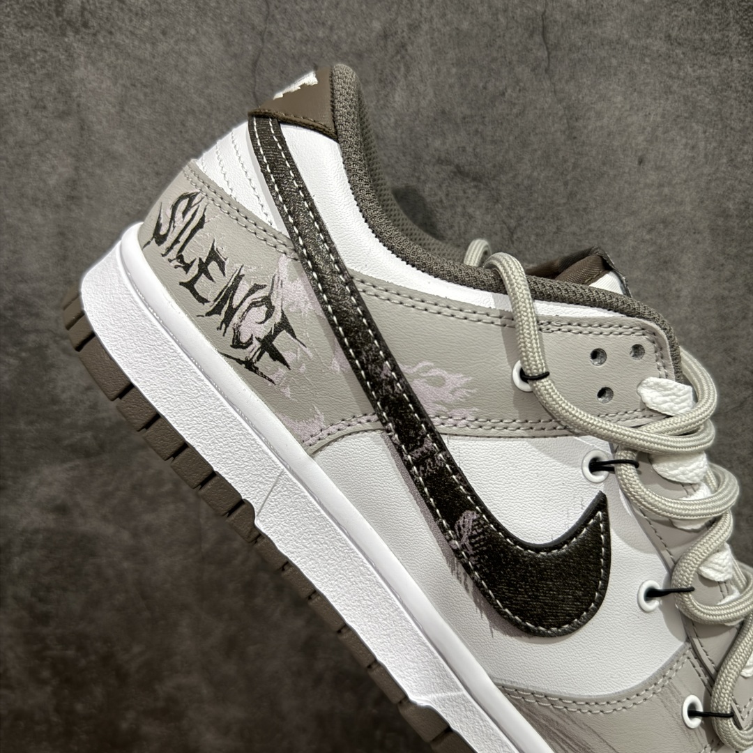 【纯原】Nike Dunk Low 灰度法则 灰棕此款以浅灰为主色调，鞋面刻意处理的刮痕纹理，赋予鞋子独