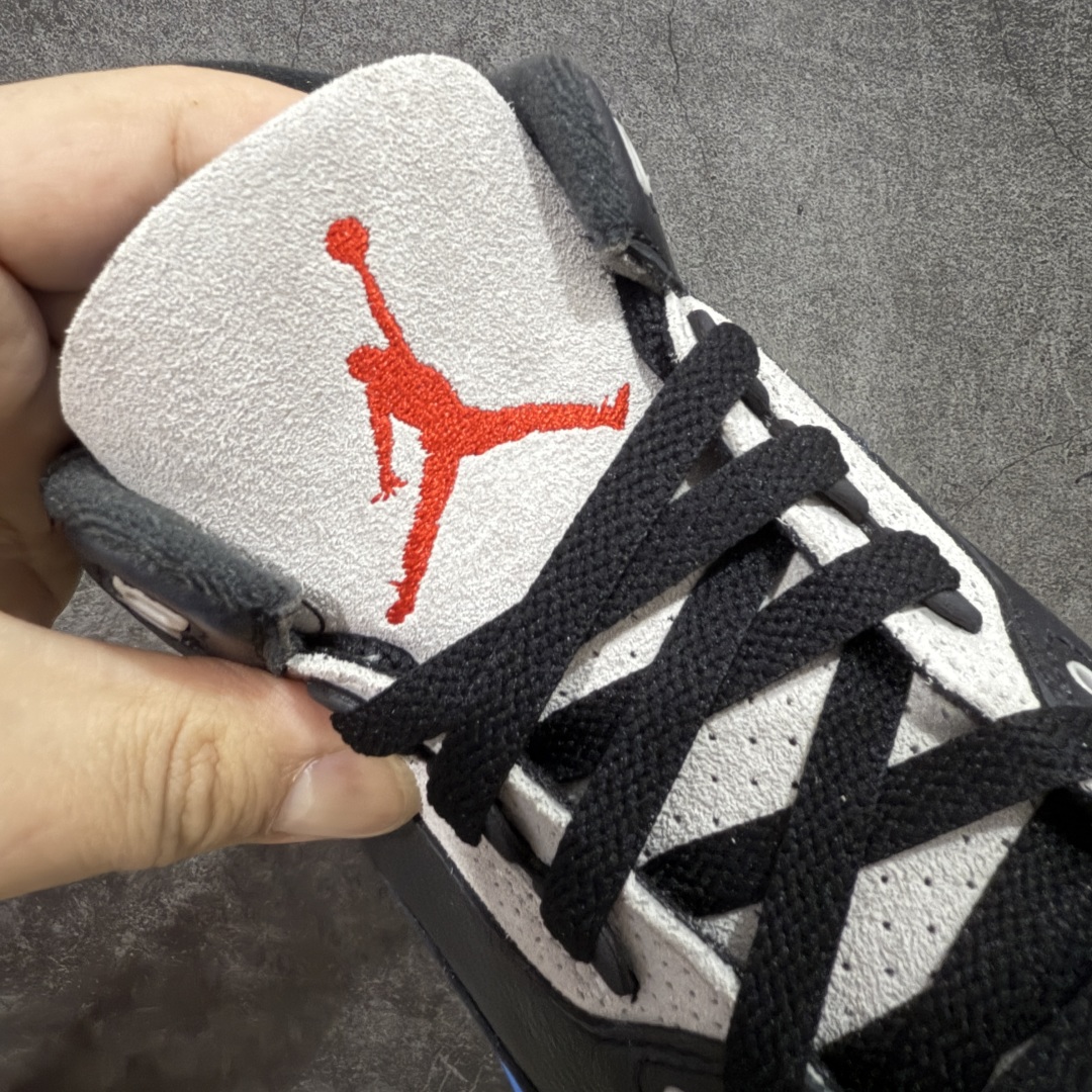 图片[5]-【纯原JS版本】 Air Jordan AJ3 Retro\’\’Rare Air\” AJ3 乔3小反勾 黑灰蓝 IB8967 004 全套原纸板楦头开发 原厂大底磨具加持立体防滑纹理 原装可视Air Sole气垫 原汁原味最完美的三代版型 唯一正确鞋头趴度弧度高度鞋身腰线 原厂TPU彩虹扎染后跟饰片 正确内里反口里网布 皮料菱角分明不变形无多余毛边 广东原厂zp同批次手工大底描漆拉丝 市场唯一原厂鞋扣模具 原厂织唛标 原厂飞人电绣工艺 尾指中部跳三针 独家绑鞋带手法 印刷中底布 四线拉帮 米色美纹纸贴合固定 进口港宝加持 后跟自然饱满 全鞋荧光划线卡点 追求极致完美 每一双都是工艺品 多重QC质检 超越公司货的品控标准 实实在在的免检产品 尺码： 39 40 40.5 41 42 42.5 43 44 44.5 45 46 47.5 48.5-选品中心