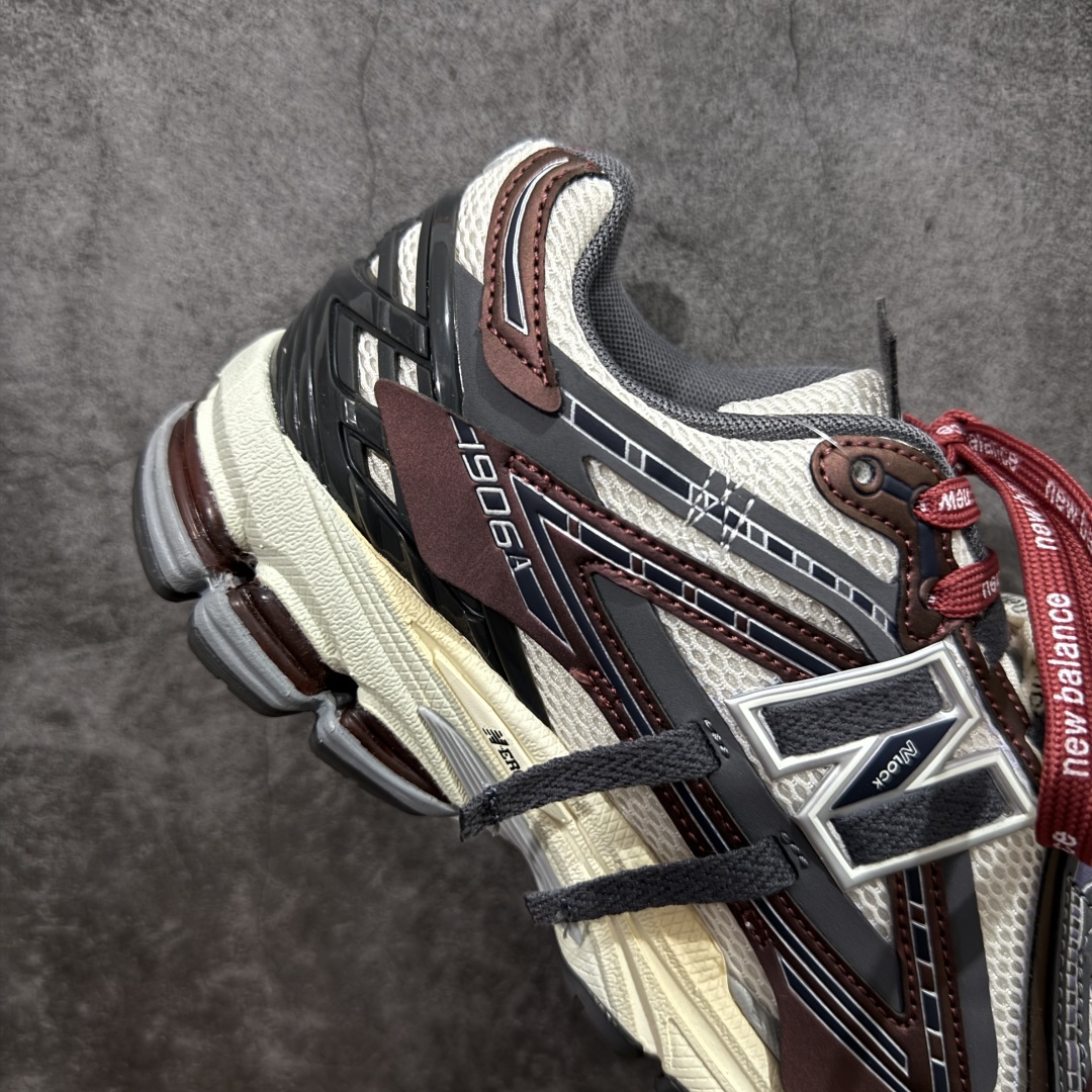 图片[7]-【纯原K版】新百伦New Balance M1906AR系列低帮复古老爹风休闲运动慢跑鞋 M1906AR 双绑带版本（另附一副原版鞋带） 全新大厂出品 市场第一梯队品质 绝对秒杀市场货 完美版型 正确组合大底 区别市场刷漆底版本 全套原楦原纸板原厂数据开发 进口三明治网面 原装进口皮料正确卡色 正确中底拉帮中底网布细节 原厂标裁 带紫光防伪 定制后跟透明水晶模块 冲裁组合 大底贴合程度胶水上色把控完美 整洁度挑战全网艺术家 多道序QC把关品质完善 匠心打造 耗时多月开发完成 工艺极其复杂难度可想而知 新开独立私模大底 正确六层组合大底 高端零售专供产物 尺码：36 37 37.5 38 38.5 39 40 40.5 41 42 42.5 43 44 45 46-选品中心