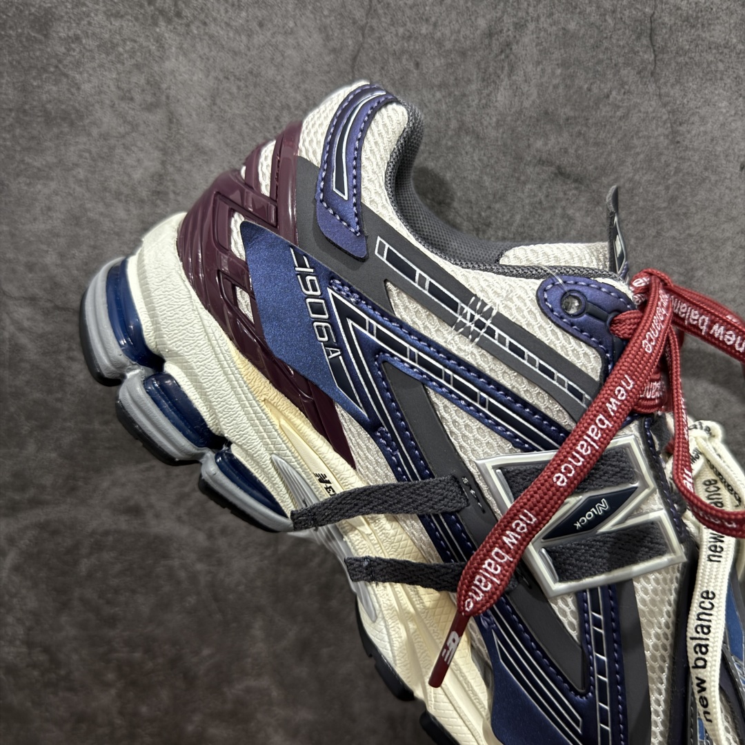 图片[7]-【纯原K版】新百伦New Balance M1906AR系列低帮复古老爹风休闲运动慢跑鞋 U1906ANB 双绑带版本（另附一副原版鞋带） 全新大厂出品 市场第一梯队品质 绝对秒杀市场货 完美版型 正确组合大底 区别市场刷漆底版本 全套原楦原纸板原厂数据开发 进口三明治网面 原装进口皮料正确卡色 正确中底拉帮中底网布细节 原厂标裁 带紫光防伪 定制后跟透明水晶模块 冲裁组合 大底贴合程度胶水上色把控完美 整洁度挑战全网艺术家 多道序QC把关品质完善 匠心打造 耗时多月开发完成 工艺极其复杂难度可想而知 新开独立私模大底 正确六层组合大底 高端零售专供产物 尺码：36 37 37.5 38 38.5 39 40 40.5 41 42 42.5 43 44 45 46-选品中心