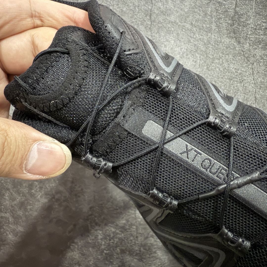 图片[7]-【666版本】Salomon XT-QUEST ADV 萨洛蒙情侣款户外机能鞋 410139 全新品质 巅峰之作 所有配色均购物原版拆解1：1开发 原材料打造 非市场公版便宜货 私模大底 清洁度比市场所有版本都高 全套原纸板楦头开发 原厂网布配套 确保原汁原味 完美呈现版型 原档数据独家私模五层组合大底 原装Ortholite轻量化鞋垫 中底布带钢印编号 原厂TPU锁扣 进口港宝加持 后跟自然饱满 还原公司包裹性 鞋面采用SENSIFT贴合技术 全方位贴合包裹脚型 鞋跟部鞋底牵引设计 提供强大的抓地性能 更适应野外崎岖不平的道路 其4D ADVANCED CHASSIS底盘 材料轻量大化 钉齿设计更具稳定性 防护性 鞋底易磨损区运用CONTAGRIP高耐磨材料 应对城市硬质路面长距离跑考验 尺码：36 36.5 37.5 38 38.5 39 40 40.5 41 42 42.5 43 44 45 46-选品中心
