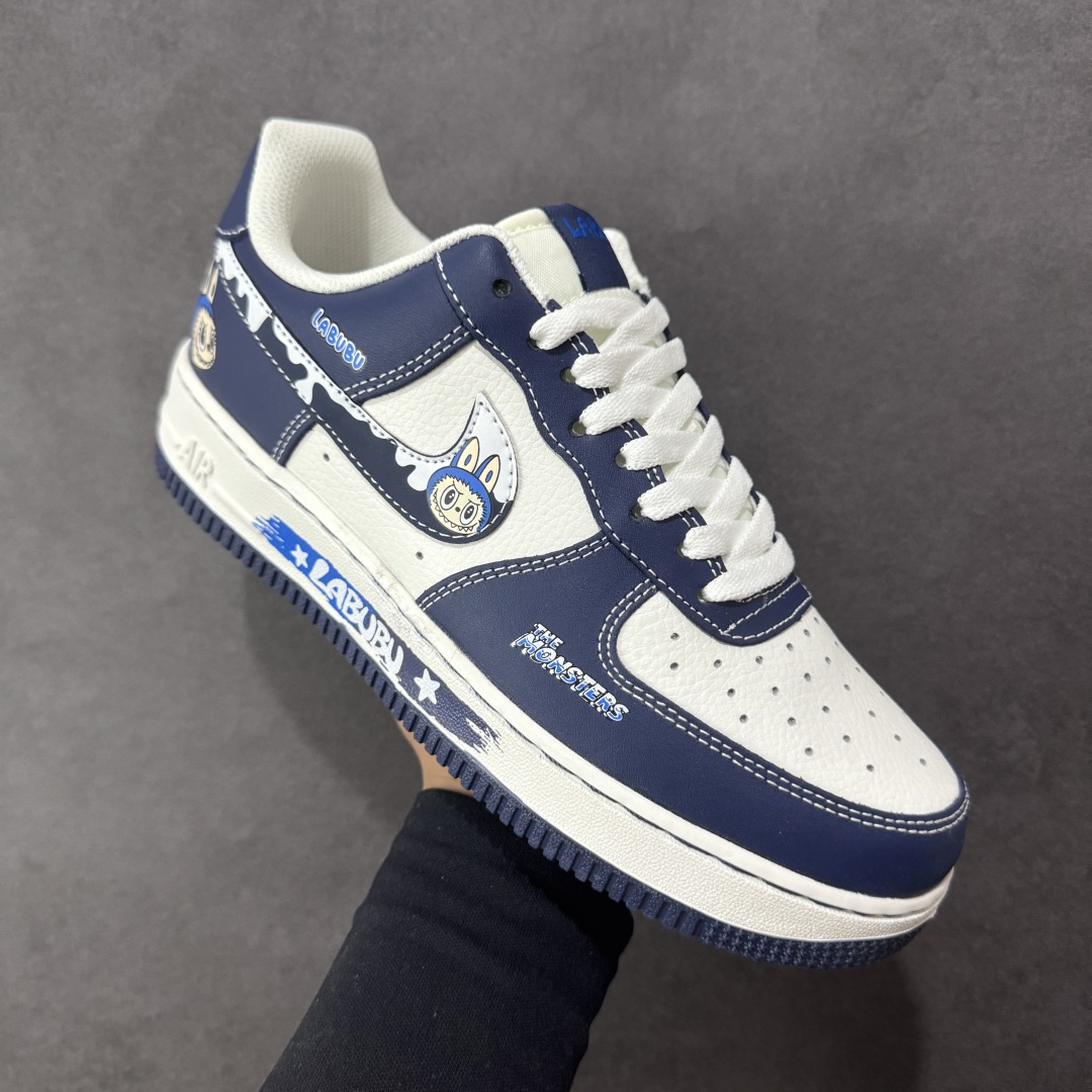 图片[3]-【定制版】NIke Air Force 1 \’07 Low “蓝涂鸦拉布布”空军一号 低帮 运动休闲鞋 折边针车 工艺难度大 原楦头原纸板 原装鞋盒 定制五金配件 内置全掌气垫 原厂鞋底 货号：KJ5188-002 尺码：36 36.5 37.5 38 38.5 39 40 40.5 41 42 42.5 43 44 44.5 45 编码：HXSA310320-选品中心