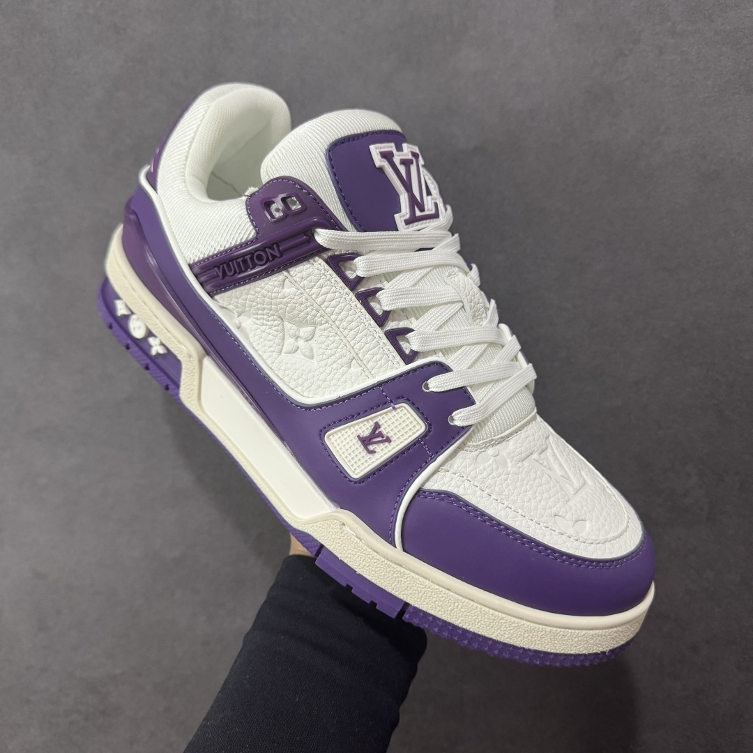 图片[3]-【头层礼盒版】Louis Vuitton LV Trainer 路易威登 驴牌 L家 情侣款 休闲 运动鞋 滑板鞋 广东大厂出品 头层皮料 高版本 极具性价比 做工版型到位 高清洁度 不偷工减料 非常推荐 尺码：35-45-选品中心