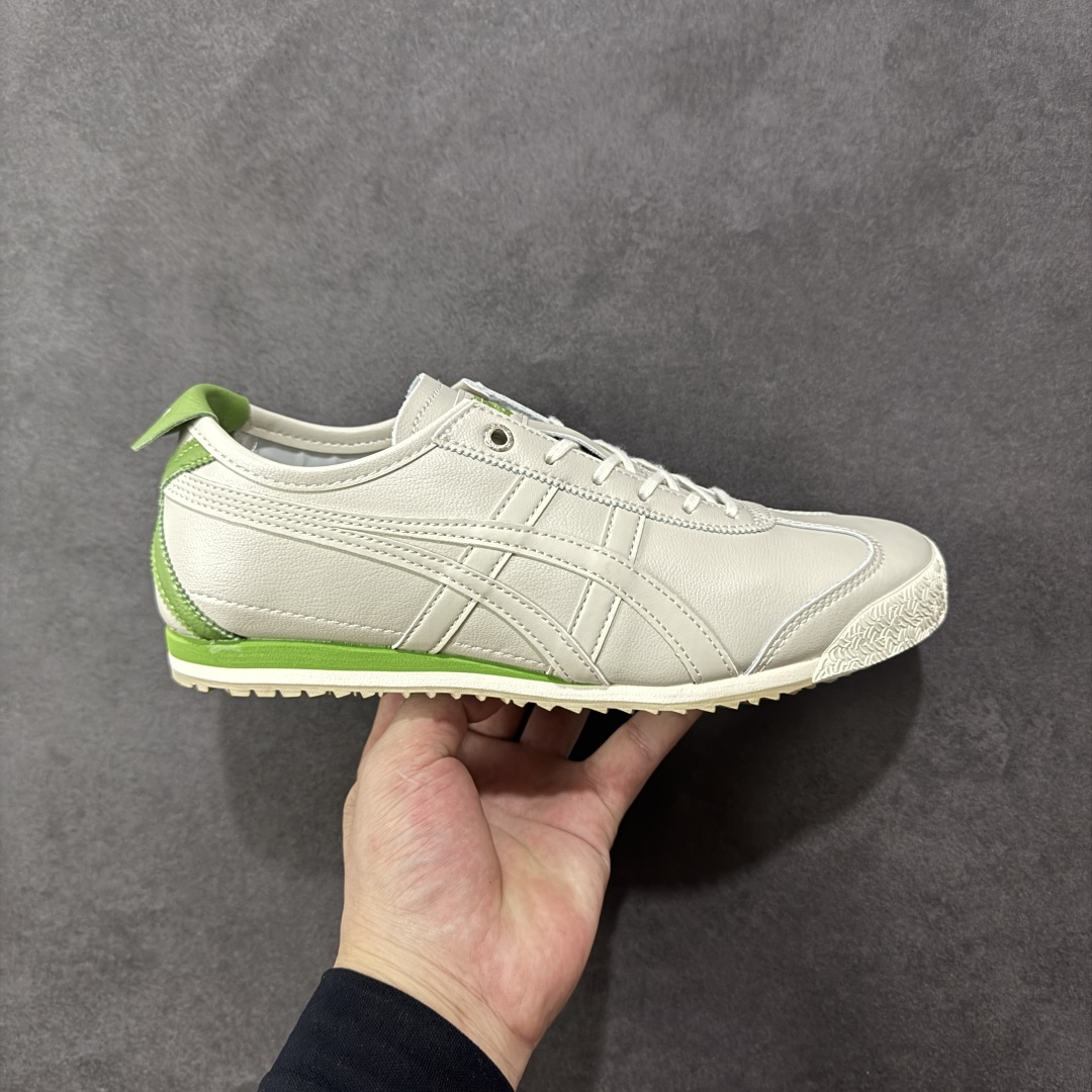 【公司级】Asics 鬼冢虎 Mexico 66 SD款 牛皮革 白绿色 印尼厂Oem原单材料 实拍上架 其余全部客供材料 淘宝B级代购店铺内供💯 四联官方吊牌 乳胶组合鞋垫、羊皮纸质中底 不用宰手买专柜 这里满足你👊🏼 尺码:36-45-选品中心