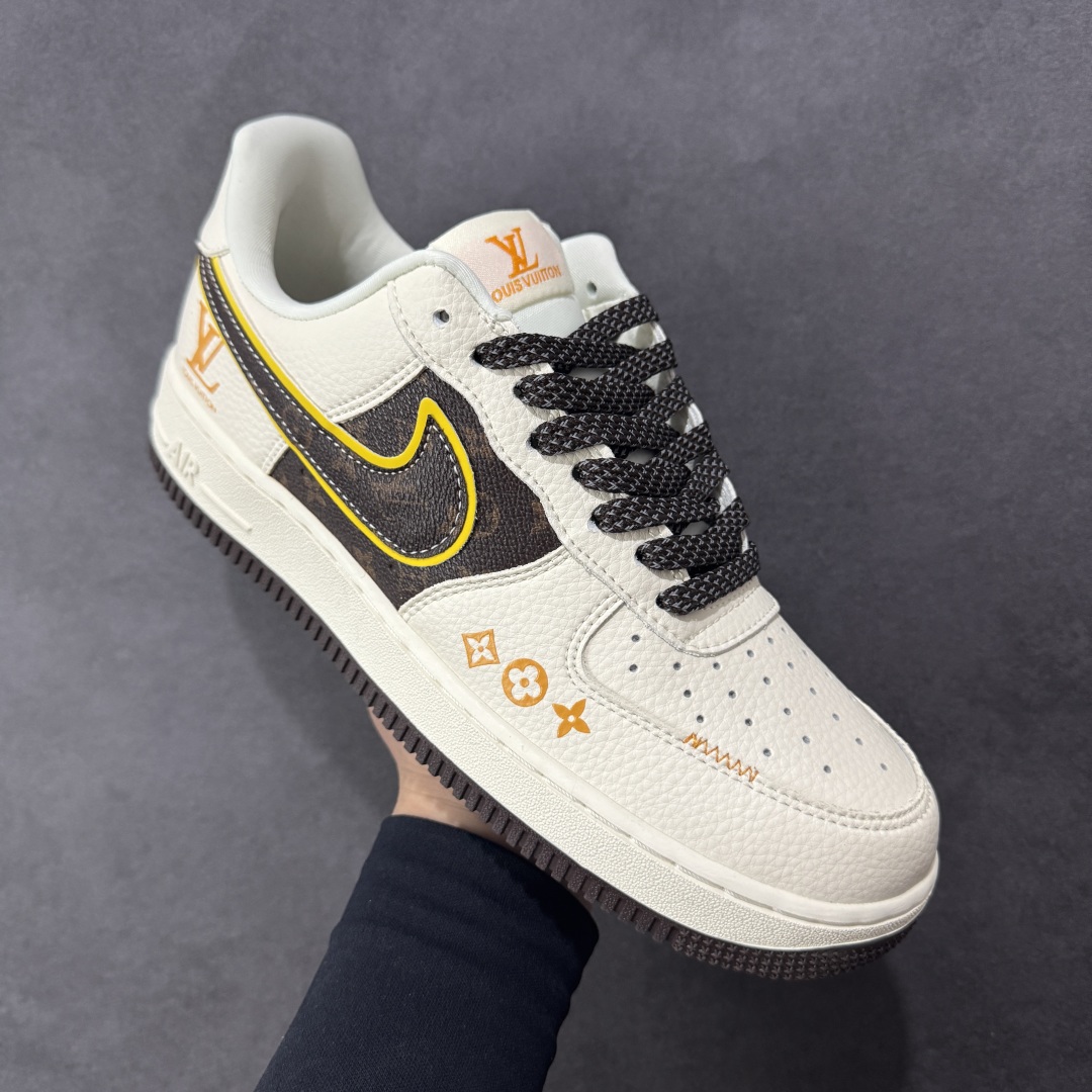 图片[3]-【定制版】Nike Air Force 1\’07 Low LV联名 米棕拼接 空军一号低帮休闲板鞋  #原楦头原纸板 原装鞋盒 定制五金配件 内置全掌气垫 原厂鞋底 货号：DD1982-302  尺码：36 36.5 37.5 38 38.5 39 40 40.5 41 42 42.5 43 44 44.5 45-选品中心