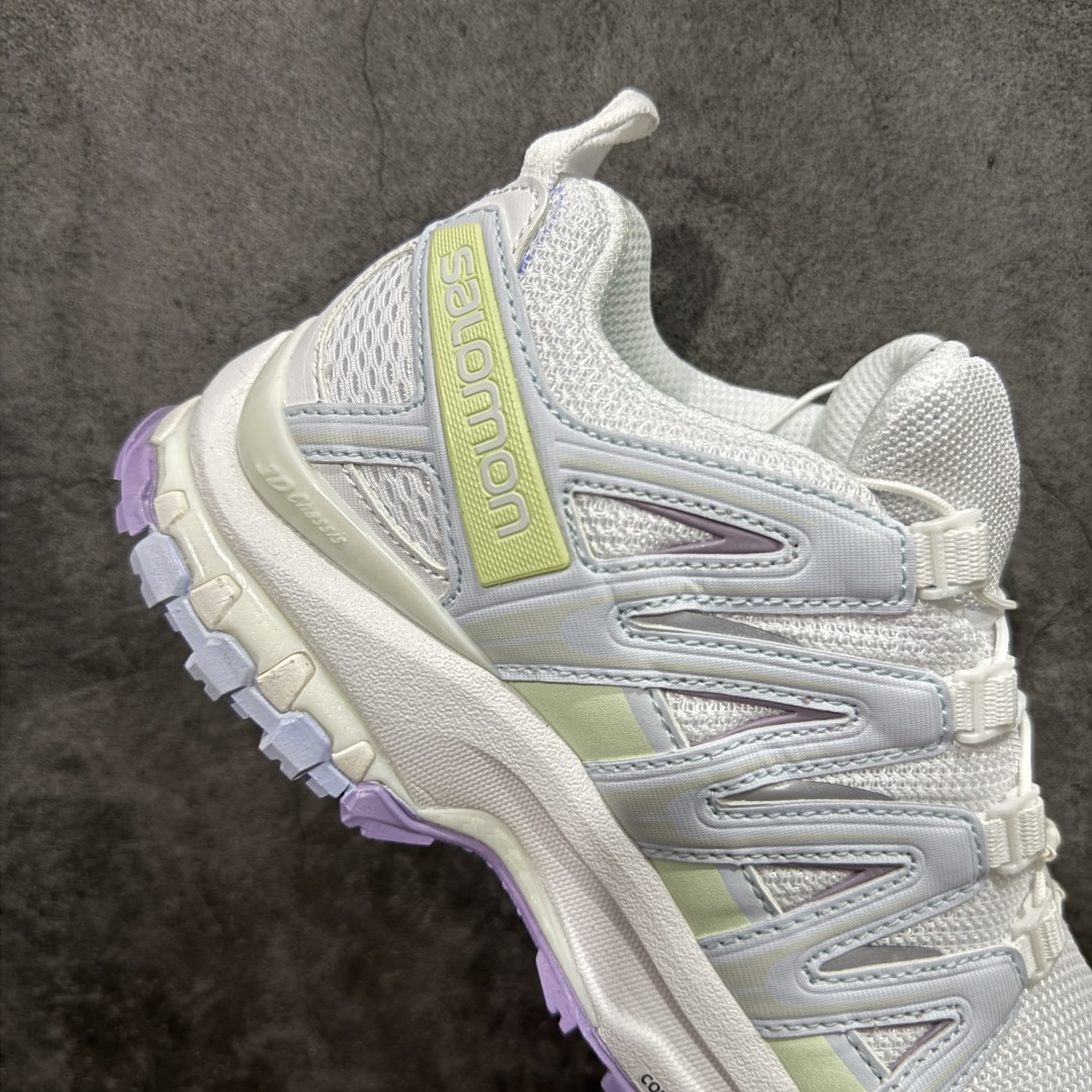 图片[7]-【巅峰版】SALOMON XA Pro 3D 马卡龙 474282 萨洛蒙潮流越野机能户外功能鞋 纯原外贸平台特供订单 耗时半年巨作 全套原纸板楦头开发 原厂特供网布配套加持 确保原汁原味 完美呈现版型 原档数据独家私模五层组合大底 男女鞋同步官方开发 原装Ortholite轻量化鞋垫 中底布带钢印编号 原厂TPU锁扣 进口港宝加持 后跟自然饱满 还原公司包裹性 鞋面采用SENSIFT贴合技术 全方位贴合包裹脚型 鞋跟部鞋底牵引设计 提供强大的抓地性能 更适应野外崎岖不平的道路 其3D ADVANCED CHASSIS底盘 材料轻量大化 钉齿设计更具稳定性 防护性 鞋底易磨损区运用CONTAGRIP高耐磨材料 应对城市硬质路面长距离跑考验 尺码：36 36.5 37.5 38 38.5 39 40 40.5 41 42 42.5 43 44 44.5 45-选品中心