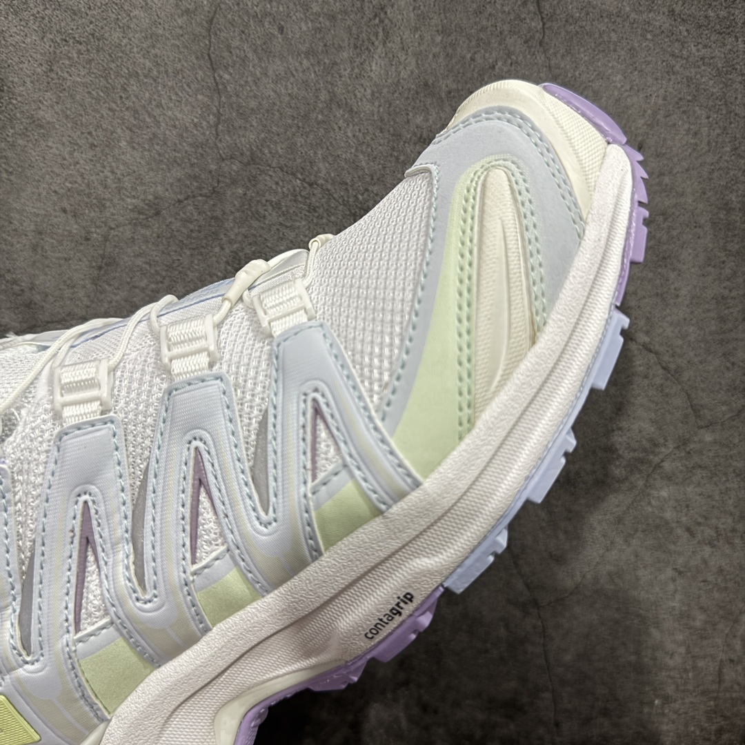 图片[6]-【巅峰版】SALOMON XA Pro 3D 马卡龙 474282 萨洛蒙潮流越野机能户外功能鞋 纯原外贸平台特供订单 耗时半年巨作 全套原纸板楦头开发 原厂特供网布配套加持 确保原汁原味 完美呈现版型 原档数据独家私模五层组合大底 男女鞋同步官方开发 原装Ortholite轻量化鞋垫 中底布带钢印编号 原厂TPU锁扣 进口港宝加持 后跟自然饱满 还原公司包裹性 鞋面采用SENSIFT贴合技术 全方位贴合包裹脚型 鞋跟部鞋底牵引设计 提供强大的抓地性能 更适应野外崎岖不平的道路 其3D ADVANCED CHASSIS底盘 材料轻量大化 钉齿设计更具稳定性 防护性 鞋底易磨损区运用CONTAGRIP高耐磨材料 应对城市硬质路面长距离跑考验 尺码：36 36.5 37.5 38 38.5 39 40 40.5 41 42 42.5 43 44 44.5 45-选品中心