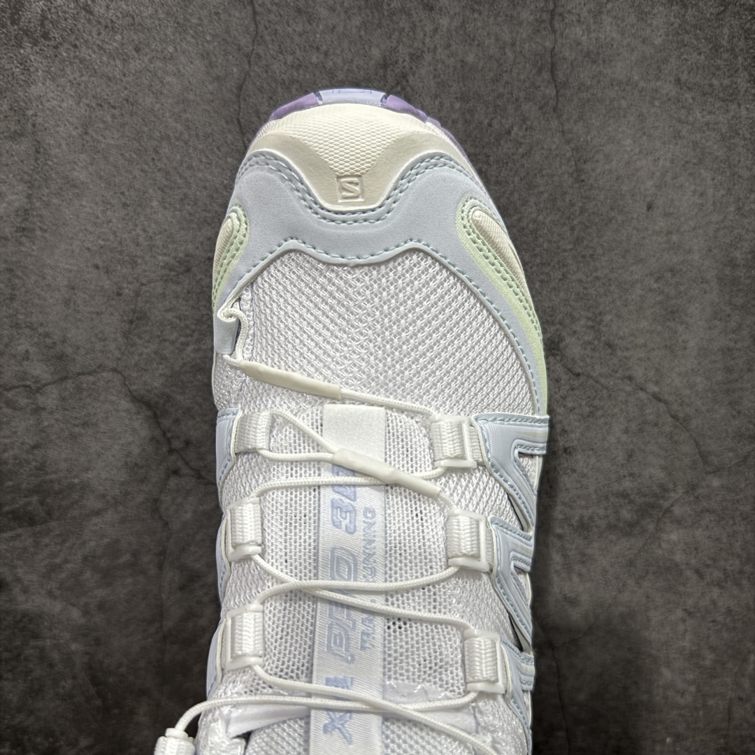 图片[5]-【巅峰版】SALOMON XA Pro 3D 马卡龙 474282 萨洛蒙潮流越野机能户外功能鞋 纯原外贸平台特供订单 耗时半年巨作 全套原纸板楦头开发 原厂特供网布配套加持 确保原汁原味 完美呈现版型 原档数据独家私模五层组合大底 男女鞋同步官方开发 原装Ortholite轻量化鞋垫 中底布带钢印编号 原厂TPU锁扣 进口港宝加持 后跟自然饱满 还原公司包裹性 鞋面采用SENSIFT贴合技术 全方位贴合包裹脚型 鞋跟部鞋底牵引设计 提供强大的抓地性能 更适应野外崎岖不平的道路 其3D ADVANCED CHASSIS底盘 材料轻量大化 钉齿设计更具稳定性 防护性 鞋底易磨损区运用CONTAGRIP高耐磨材料 应对城市硬质路面长距离跑考验 尺码：36 36.5 37.5 38 38.5 39 40 40.5 41 42 42.5 43 44 44.5 45-选品中心