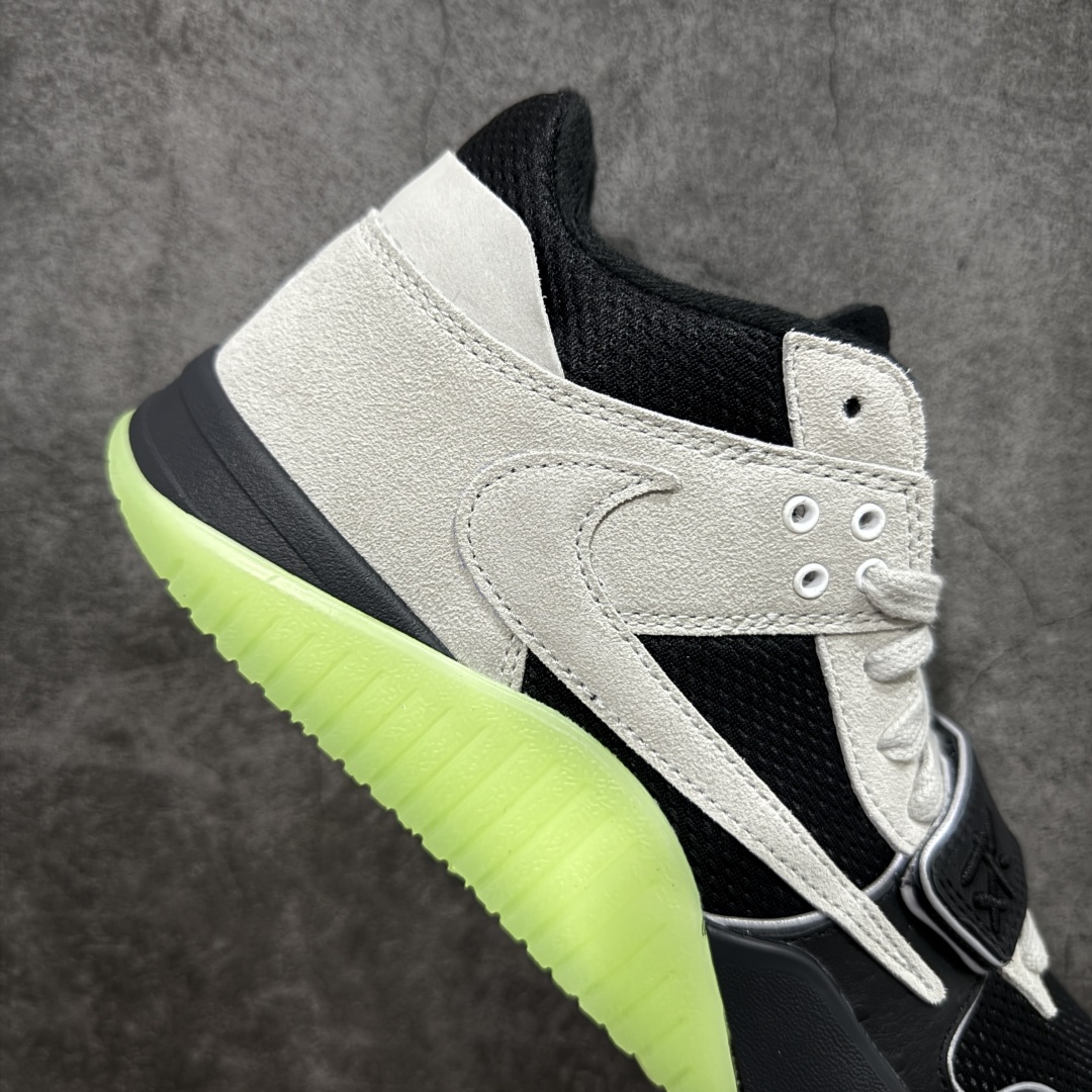 图片[7]-【GX纯原】Travis Scott x Jordan AJ Cut The Check TS倒钩联名魔术贴篮球鞋 荧光绿 IH7971-001 注意默认配原盒盒子配套布袋不用加钱 退货丢失扣30元 原厂全套原楦原纸板冲刀磨具开发 原厂皮料加持 原厂港宝加持定型后跟R度完美 同源原厂电绣 鬼脸飞翼针数密度立体效果一致 百分百一致原鞋 原厂拉帮工艺 针距密度一致 后跟弧度收口自然不对折 极致一眼正品既视感 进口玻璃冲刀皮料裁剪零毛边 全鞋电脑针车工艺 品控清洁度最高QC检验标准 免检产品 原厂订购鞋盒、布袋、鞋标、防尘纸、鞋撑、鞋带 追求极致的原厂味道 配色方面采用白色为基础 搭配棕色框架呈现 完美还原了初代倒钩的配色设计 细节方面 标志性的反钩Swoosh采用米色点缀 鞋面还带有特殊的魔术贴细节 此外在鞋舌、后跟部分均带有Cactus Jack厂牌Logo 彰显鞋款特殊身份 尺码： 40 40.5 41 42 42.5 43 44 44.5 45 46 47.5-选品中心