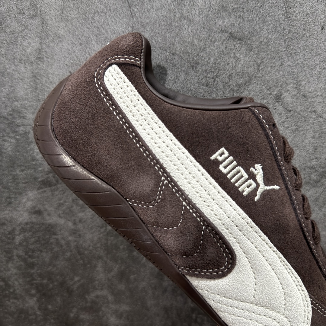 图片[7]-【CS纯原版】Puma Speedcat OG Sparco 彪马罗马阿莫尔系列 复古运动休闲赛车跑鞋 棕白 403903-01 市场第一梯队品质 版型 细节 烫金走线 完全碾压市场任意版本 欢迎对比🆚 工厂耗时3个月开发 原装档案原数据纸版楦型 采用固色翻毛皮鞋面材质(正确二次成型\’猛帮\’成型工艺🆚区别市面版本!!) 外置原数据开发轻量耐磨橡胶大底💪🏻 全球知名运动品牌PUMA宝马赛车系列 融合了宝马车队的标志性配色 以趣味十足又前卫复古的设计引领潮流 将赛道精神融入街头时尚 开启前卫竞速之旅 主打前卫复古风 Roma鞋款的鞋侧以复古的流线造型 缀以宝马经典Logo 巧妙吸睛 而Speedcat鞋款以亮眼三色条纹元素缀以舒适鞋面 赋予了独特的个性美学 演绎赛车的无尽能量 尺码：35.5-45-选品中心