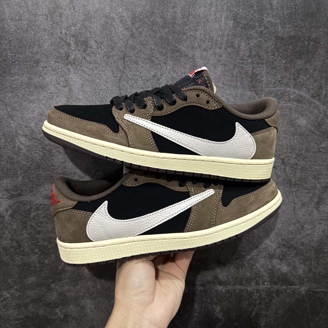 【纯原】Air Jordan 1 x Travis Scott AJ1 x TS联名棕黑倒钩低帮 CQ4