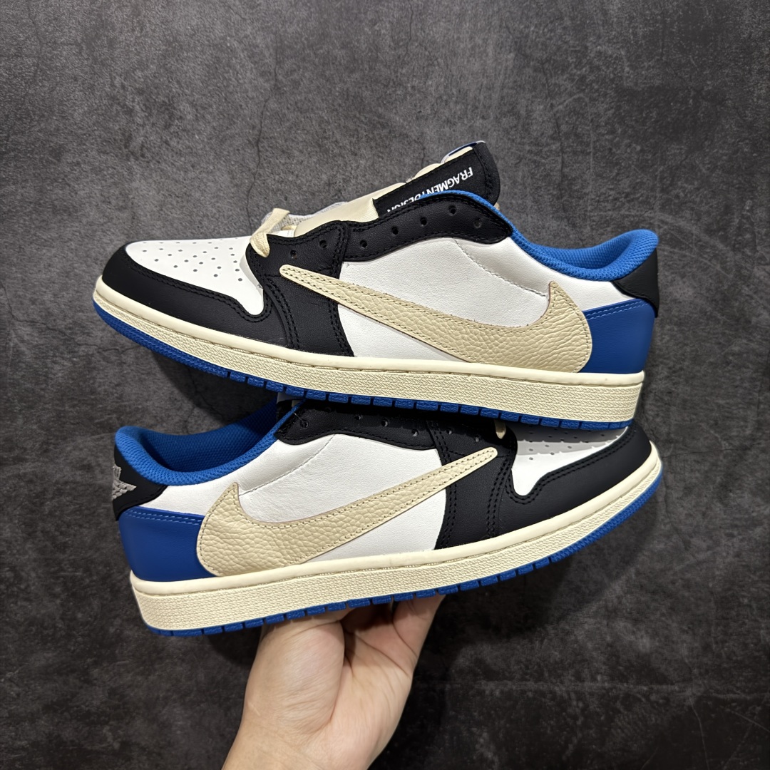 【纯原】Air Jordan 1 x Travis Scott AJ1 x TS联名白蓝闪电倒钩低帮 D