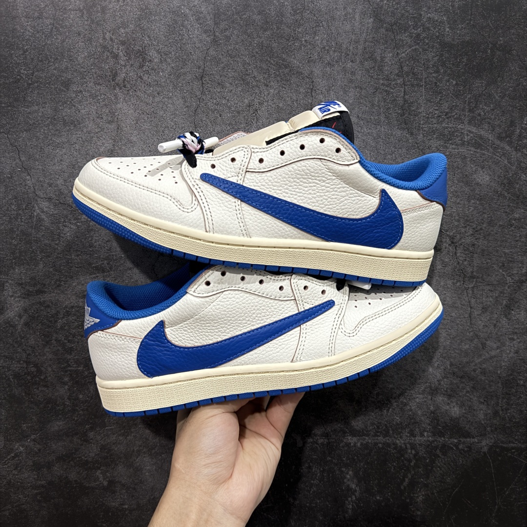 【纯原】Air Jordan 1 x Travis Scott AJ1 x TS联名白蓝倒钩低帮 DM7