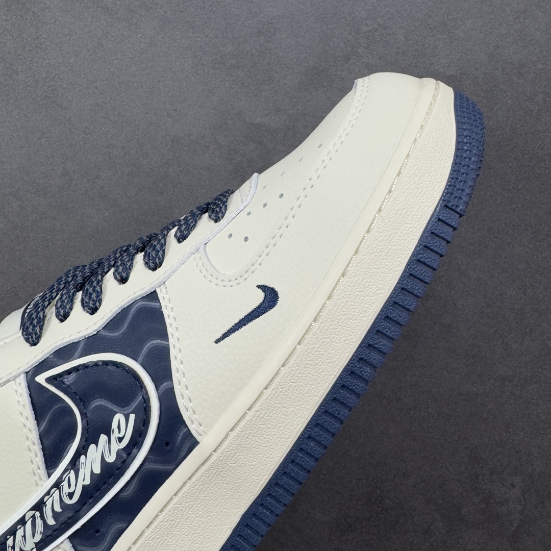 图片[5]-【定制版】Nike Air Force 1\’07 Low Supreme联名 波纹米蓝 空军一号低帮休闲板鞋  #原楦头原纸板 原装鞋盒 定制五金配件 内置全掌气垫 原厂鞋底 货号：XY2025-001  尺码：36 36.5 37.5 38 38.5 39 40 40.5 41 42 42.5 43 44 44.5 45-选品中心