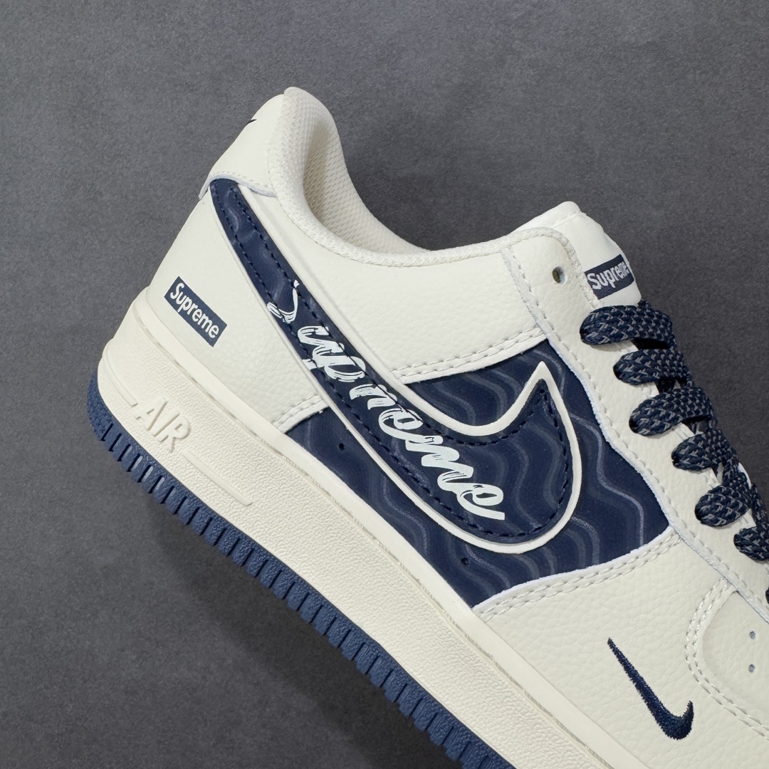 图片[6]-【定制版】Nike Air Force 1\’07 Low Supreme联名 波纹米蓝 空军一号低帮休闲板鞋  #原楦头原纸板 原装鞋盒 定制五金配件 内置全掌气垫 原厂鞋底 货号：XY2025-001  尺码：36 36.5 37.5 38 38.5 39 40 40.5 41 42 42.5 43 44 44.5 45-选品中心