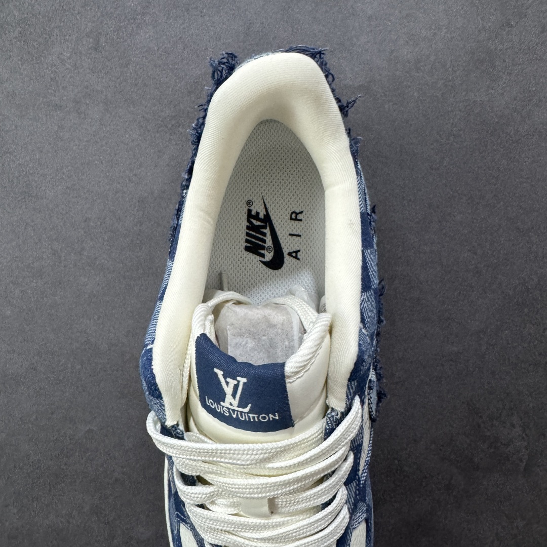 图片[7]-【定制版】Nike Air Force 1\’07 Low 联名 白海军蓝 空军一号低帮休闲板鞋  #流苏格子防水牛仔布 高级夜光效果 工艺难度大 原楦头原纸板 高端定制鞋盒 原厂鞋底 超高清洁度 细节完美 货号：YF9511-816  尺码：36 36.5 37.5 38 38.5 39 40 40.5 41 42 42.5 43 44 44.5 45-选品中心