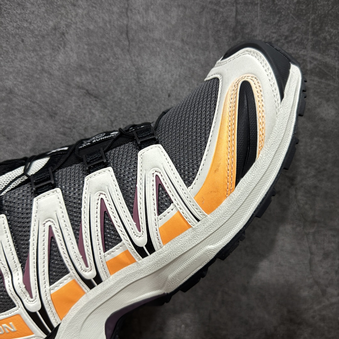 图片[6]-【绿x版】SALOMON XA Pro 3D ADV 萨洛蒙潮流越野机能户外功能鞋 灰橘色478677 新配色出货 纯原外贸平台特供订单 耗时半年巨作 全套原纸板楦头开发 原厂特供网布配套加持 确保原汁原味 完美呈现版型 原档数据独家私模五层组合大底 男女鞋同步官方开发至46.5 原装Ortholite轻量化鞋垫 中底布带钢印编号 原厂TPU锁扣 进口港宝加持 后跟自然饱满 还原公司包裹性 鞋面采用SENSIFT贴合技术 全方位贴合包裹脚型 鞋跟部鞋底牵引设计 提供强大的抓地性能 更适应野外崎岖不平的道路 其3D ADVANCED CHASSIS底盘 材料轻量大化 钉齿设计更具稳定性 防护性 鞋底易磨损区运用CONTAGRIP高耐磨材料 应对城市硬质路面长距离跑考验 尺码：36 36.5 37.5 38 38.5 39 40 40.5 41 42 42.5 43 44 44.5 45 46 46.5-选品中心