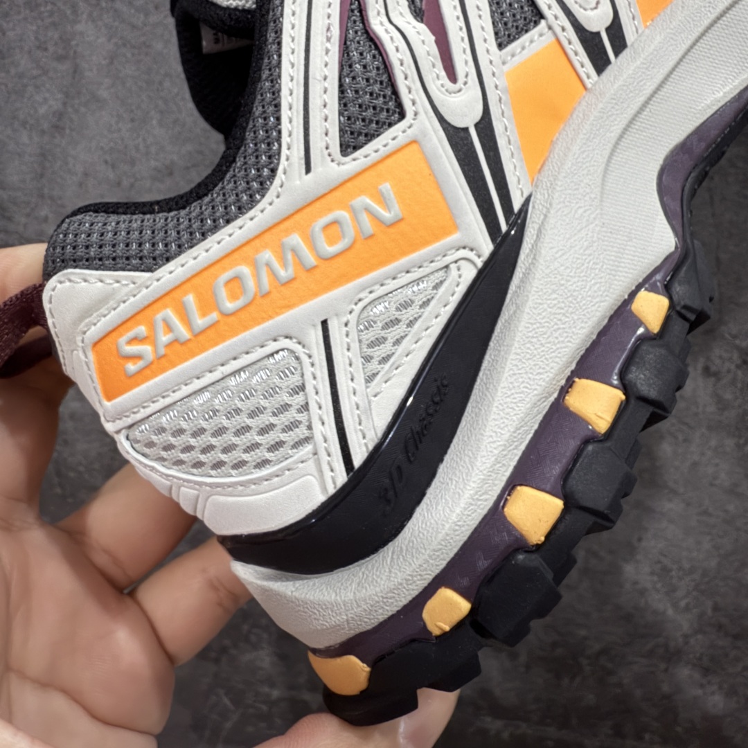 图片[3]-【绿x版】SALOMON XA Pro 3D ADV 萨洛蒙潮流越野机能户外功能鞋 灰橘色478677 新配色出货 纯原外贸平台特供订单 耗时半年巨作 全套原纸板楦头开发 原厂特供网布配套加持 确保原汁原味 完美呈现版型 原档数据独家私模五层组合大底 男女鞋同步官方开发至46.5 原装Ortholite轻量化鞋垫 中底布带钢印编号 原厂TPU锁扣 进口港宝加持 后跟自然饱满 还原公司包裹性 鞋面采用SENSIFT贴合技术 全方位贴合包裹脚型 鞋跟部鞋底牵引设计 提供强大的抓地性能 更适应野外崎岖不平的道路 其3D ADVANCED CHASSIS底盘 材料轻量大化 钉齿设计更具稳定性 防护性 鞋底易磨损区运用CONTAGRIP高耐磨材料 应对城市硬质路面长距离跑考验 尺码：36 36.5 37.5 38 38.5 39 40 40.5 41 42 42.5 43 44 44.5 45 46 46.5-选品中心
