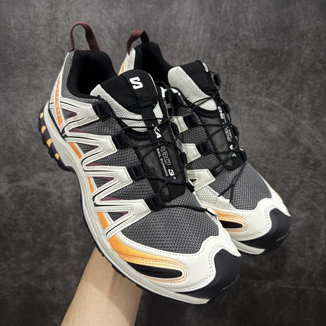 【绿x版】SALOMON XA Pro 3D ADV 萨洛蒙潮流越野机能户外功能鞋 灰橘色478677 新配色出货 纯原外贸平台特供订单 耗时半年巨作 全套原纸板楦头开发 原厂特供网布配套加持 确保原汁原味 完美呈现版型 原档数据独家私模五层组合大底 男女鞋同步官方开发至46.5 原装Ortholite轻量化鞋垫 中底布带钢印编号 原厂TPU锁扣 进口港宝加持 后跟自然饱满 还原公司包裹性 鞋面采用SENSIFT贴合技术 全方位贴合包裹脚型 鞋跟部鞋底牵引设计 提供强大的抓地性能 更适应野外崎岖不平的道路 其3D ADVANCED CHASSIS底盘 材料轻量大化 钉齿设计更具稳定性 防护性 鞋底易磨损区运用CONTAGRIP高耐磨材料 应对城市硬质路面长距离跑考验 尺码:36 36.5 37.5 38 38.5 39 40 40.5 41 42 42.5 43 44 44.5 45 46 46.5-选品中心