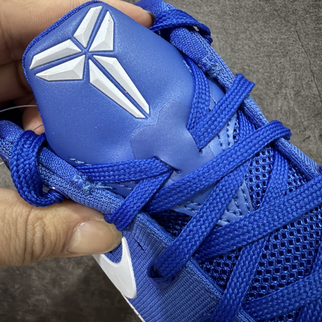 图片[6]-【S2纯原】NK Kobe 9 Elite Low Protro EM 科比九代 蓝白色 S2纯原生产线 #React科技鞋垫加持 实战配置直接拉满 #原楦纸板开发 鞋身流线型、后跟塑形，区分土肥圆 #原厂针织鞋面一针一线匹配原版 #全身鞋材卡料色独家定制 热压印SWOOSH #真实底模最大48.5 实战利器 专供海外市场 货号：IH1401-400 尺码：40 40.5 41 42 42.5 43 44 44.5 45 46 47.5 48.5（脚宽、脚胖 建议买大半码）-选品中心
