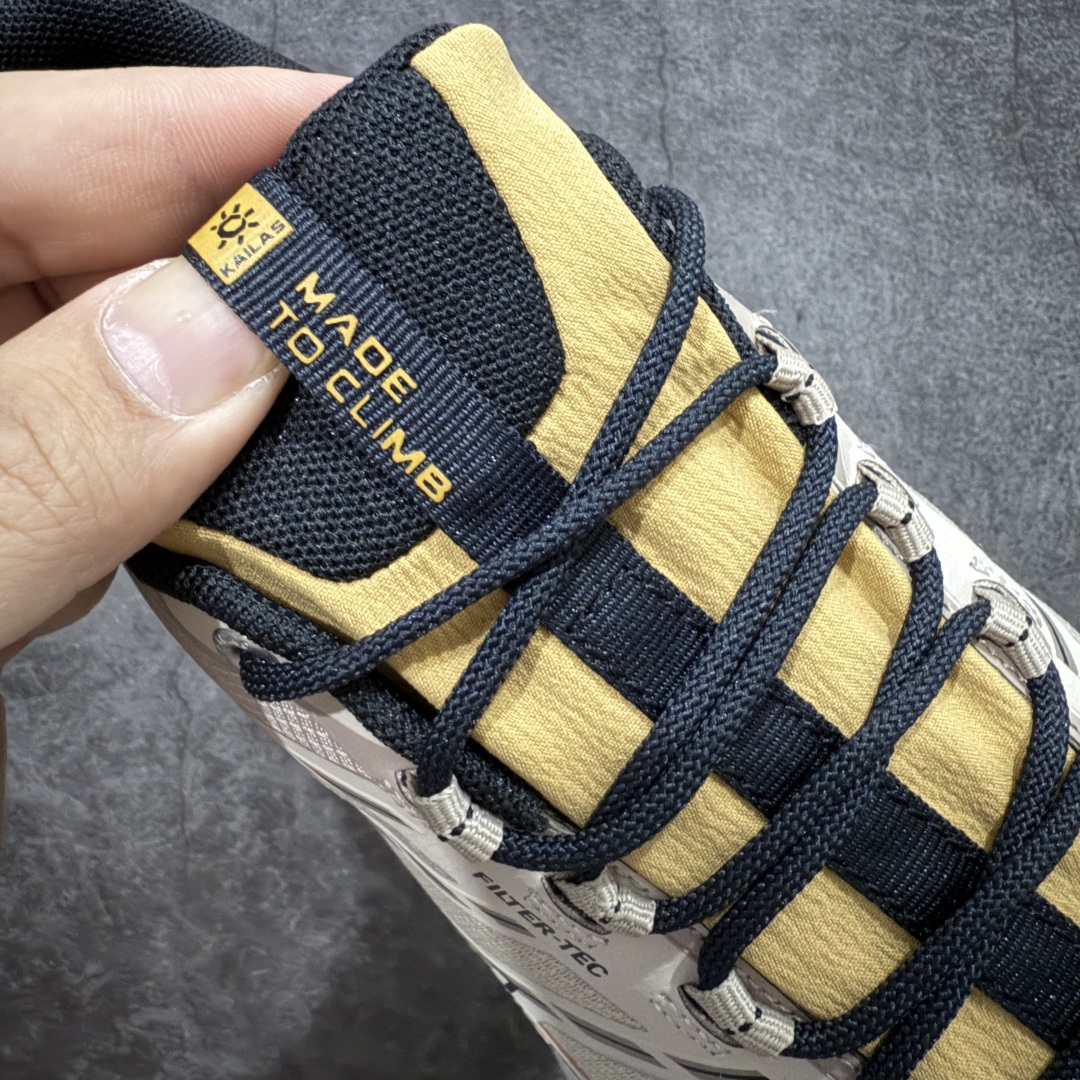 图片[5]-【GX纯原】凯乐石KAILAS 远征5 FLT 舒适简约经典登山 防滑耐磨防水 低帮 徒步鞋 市面唯一正确防泼水防水面料 正确防水内里布 真正做到内外防水 区别市场假防水 鞋面材质：运用耐磨防砂网布，能防止沙石进入鞋内，同时具备良好的透气性，可让脚部保持干爽。 \\t鞋底性能：搭载Vibram防滑耐磨大底，有出色的抓地力，仿鲨齿纹路设计，能应对各种复杂路面；鞋底还能提供良好的稳定性和支撑力，减少脚部疲劳。 \\t防水技术：采用FILTERTEC防水透气技术，防水指数高达8000mm H₂O，能有效防止雨水渗透，同时能保持脚面干爽。 \\t细节设计：鞋头采用橡胶防撞包边，保护脚趾免受伤害；鞋舌一体式设计，防止碎石泥沙进入；采用亚洲人脚型鞋楦设计，配合中腰包裹，提高舒适性。 适用场景：适合多日或单日轻装徒步，也可用于城市通勤，是一双兼顾户外与日常穿着的多功能鞋子。 尺码：40 41.5 42 42.5 43 44 44.5 45（女码第二轮出货）-选品中心