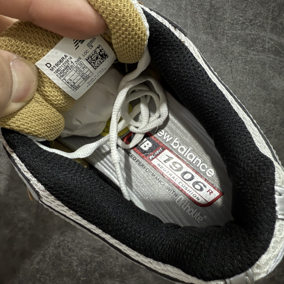 图片[8]-【BC纯原版】New Balance NB1906 复古跑鞋 M1906RA 全新版本 东莞大厂出品 市场第一梯队品质 绝对秒杀市场货 完美版型 正确组合大底 价格一步到位‼️ 全套原楦原纸板原厂数据开发 进口三明治网面 原装进口皮料正确绒感卡色 正确中底拉帮中底网布细节 原厂标裁 带紫光防伪 定制后跟透明水晶模块 冲裁组合 大底贴合程度胶水上色把控完美 整洁度挑战全网艺术家 多道序QC把关品质完善 匠心打造 耗时多月开发完成 工艺极其复杂难度可想而知 新开独立私模大底 正确六层组合大底 高端零售专供产物 尺码：36 37 37.5 38 38.5 39 40 40.5 41 42 42.5 43 44 45-选品中心