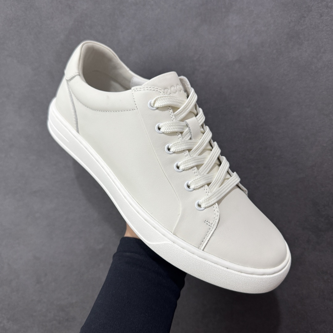 图片[3]-【广东纯原版】ECCO爱步休闲鞋男 25年新款真皮舒适时尚休闲板鞋 柔酷7号系列新品 鞋面采用ECCO家族工艺牛皮革 纹理自然，细腻柔软 简约系带设计，可自由调节松紧，方便快捷 贴合脚型 轻量稳固大底 轻盈柔韧，抓地耐磨 时尚通勤 随享假日 尺码：38 39 40 41 42 43（皮鞋码）-选品中心