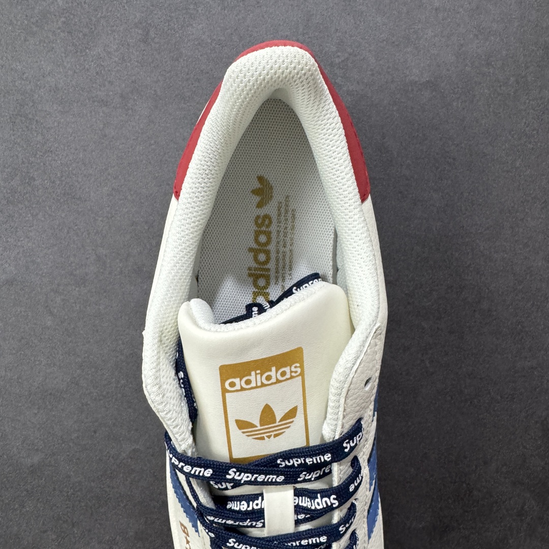 图片[7]-【定制版】AD Originals Superstar x BAPE x Superme 白蓝红 采用全新头层拼接皮革材质 后跟采用特色3D立体印字 渠道正品订单 诠释市场最高工艺水平 全鞋进口头层皮料打造 区别市面普通真标版本，进出专柜无压力 货号：QC2602 尺码：36-45-选品中心
