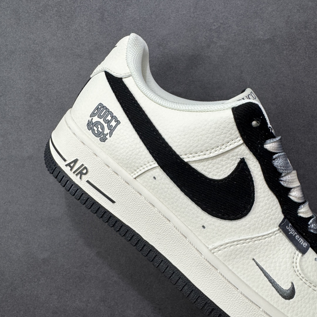 图片[6]-【定制版】Nike Air Force 1\’07 Low 古驰联名 米白黑帆布钩 空军一号低帮休闲板鞋  #原楦头原纸板 高端定制鞋盒 原厂鞋底 超高清洁度 细节完美 货号：XD2588-605  尺码：36 36.5 37.5 38 38.5 39 40 40.5 41 42 42.5 43 44 44.5 45-选品中心