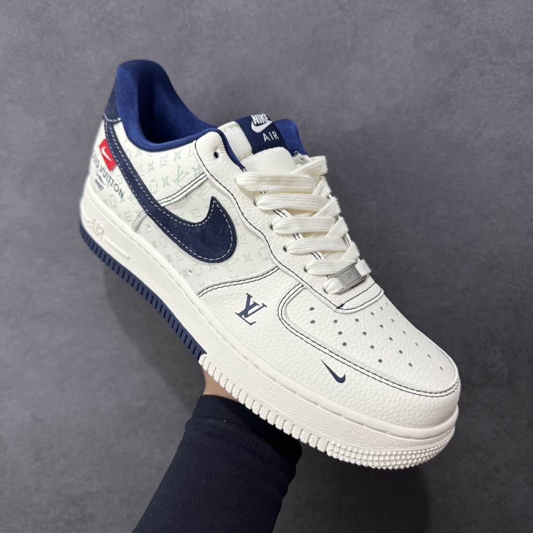 图片[3]-【定制版】Nike Air Force 1\’07 Low LV联名 印花米蓝勾 空军一号低帮休闲板鞋  #原楦头原纸板 原装鞋盒 定制五金配件 内置全掌气垫 原厂鞋底 货号：MZ9588-817  尺码：36 36.5 37.5 38 38.5 39 40 40.5 41 42 42.5 43 44 44.5 45-选品中心
