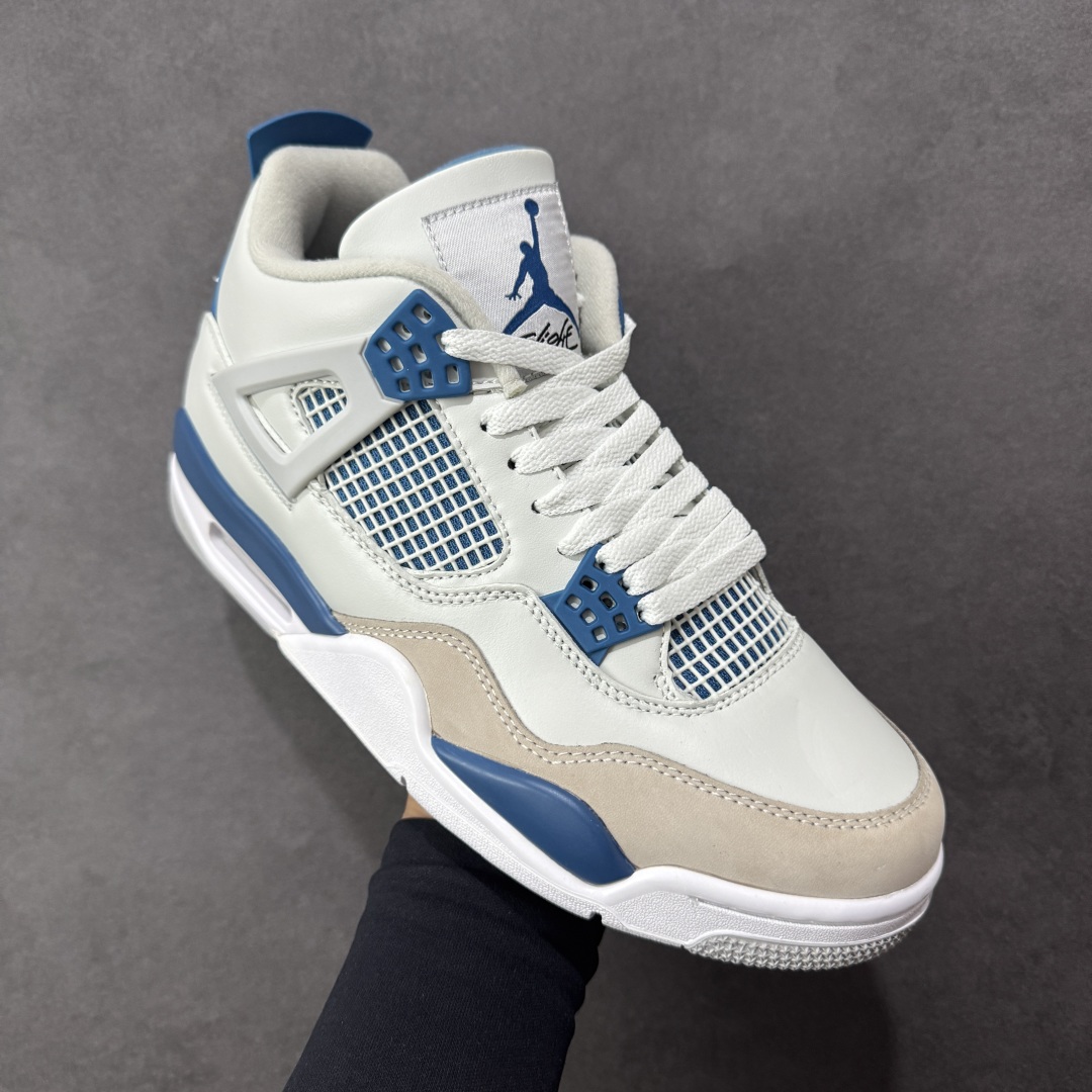 图片[3]-【纯原特价】Air Jordan AJ4 Retro 灰蓝 中帮篮球鞋 原楦原纸板同源开发 完美呈现乔4的版型 内侧正确双色网格 还原细节 正确气垫颜色 正确网格工艺 正确拉帮工艺 全鞋原装材料制作 原档案原模具打造 货号：FV5029-141 尺码：36-48-选品中心