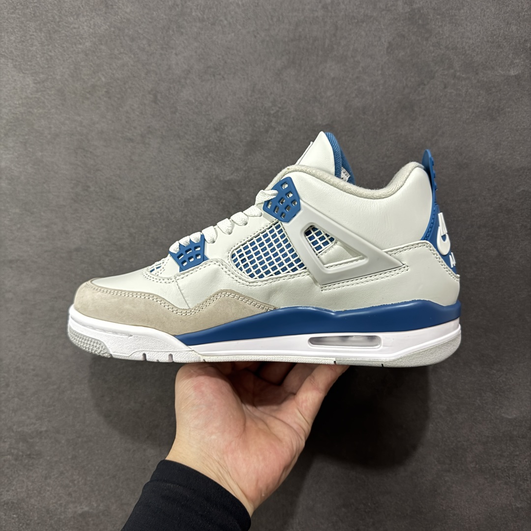 图片[2]-【纯原特价】Air Jordan AJ4 Retro 灰蓝 中帮篮球鞋 原楦原纸板同源开发 完美呈现乔4的版型 内侧正确双色网格 还原细节 正确气垫颜色 正确网格工艺 正确拉帮工艺 全鞋原装材料制作 原档案原模具打造 货号：FV5029-141 尺码：36-48-选品中心