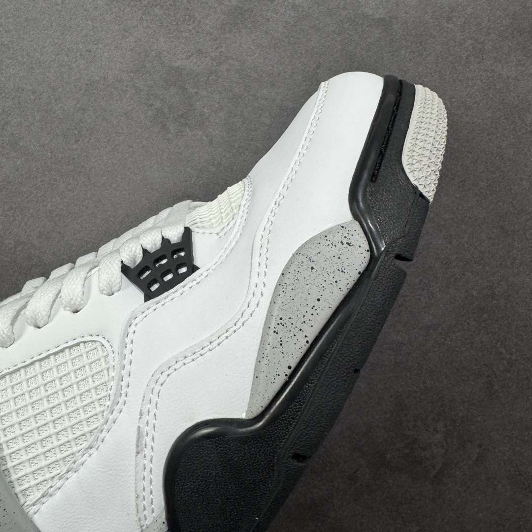 图片[5]-【纯原特价】Air Jordan AJ4 Retro 灰白 中帮篮球鞋 原楦原纸板同源开发 完美呈现乔4的版型 内侧正确双色网格 还原细节 正确气垫颜色 正确网格工艺 正确拉帮工艺 全鞋原装材料制作 原档案原模具打造 货号：840606-192 尺码：36-48-选品中心