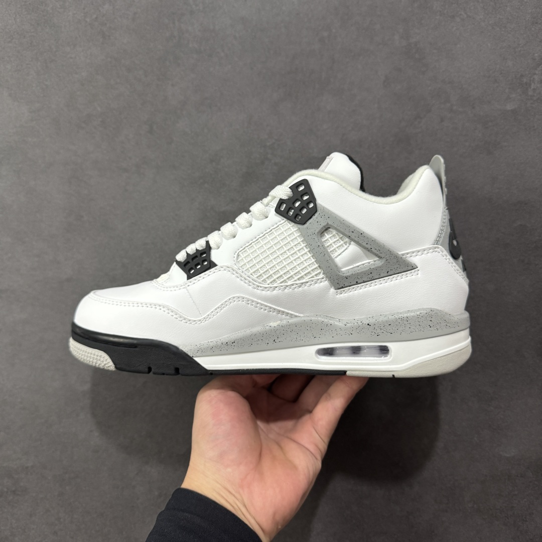 图片[2]-【纯原特价】Air Jordan AJ4 Retro 灰白 中帮篮球鞋 原楦原纸板同源开发 完美呈现乔4的版型 内侧正确双色网格 还原细节 正确气垫颜色 正确网格工艺 正确拉帮工艺 全鞋原装材料制作 原档案原模具打造 货号：840606-192 尺码：36-48-选品中心