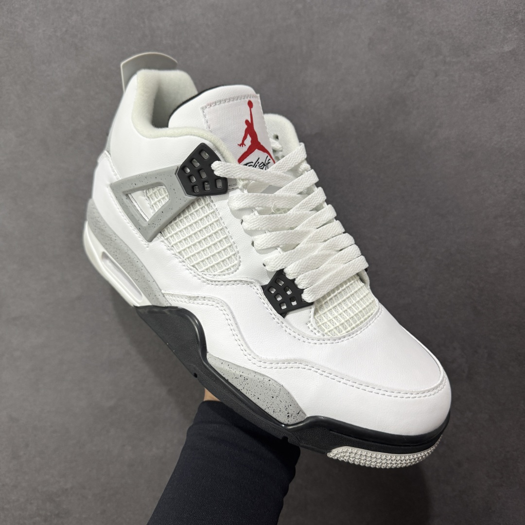 图片[3]-【纯原特价】Air Jordan AJ4 Retro 灰白 中帮篮球鞋 原楦原纸板同源开发 完美呈现乔4的版型 内侧正确双色网格 还原细节 正确气垫颜色 正确网格工艺 正确拉帮工艺 全鞋原装材料制作 原档案原模具打造 货号：840606-192 尺码：36-48-选品中心