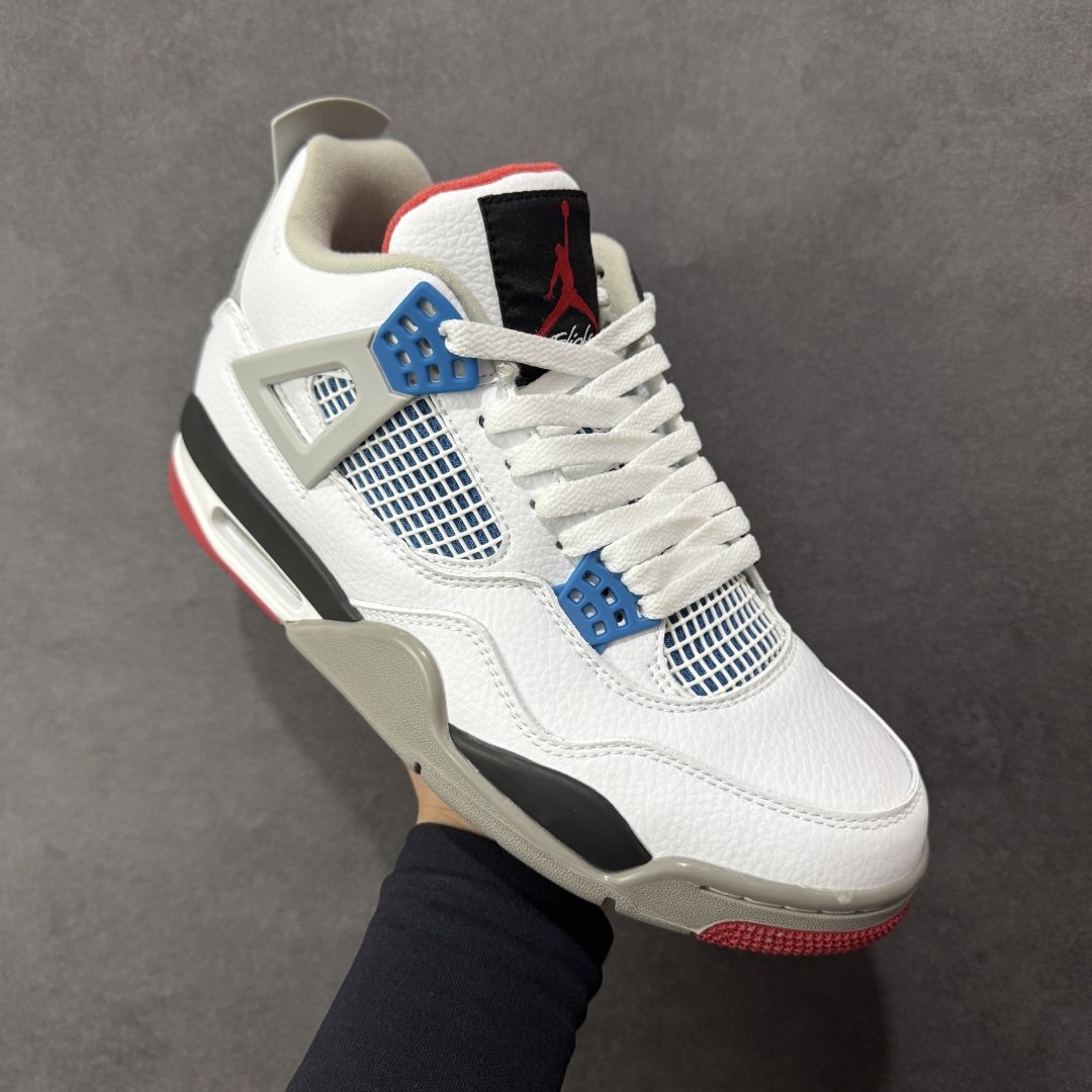 图片[3]-【纯原特价】Air Jordan AJ4 Retro 灰白 中帮篮球鞋 原楦原纸板同源开发 完美呈现乔4的版型 内侧正确双色网格 还原细节 正确气垫颜色 正确网格工艺 正确拉帮工艺 全鞋原装材料制作 原档案原模具打造 货号：CI1184-146 尺码：36-48-选品中心