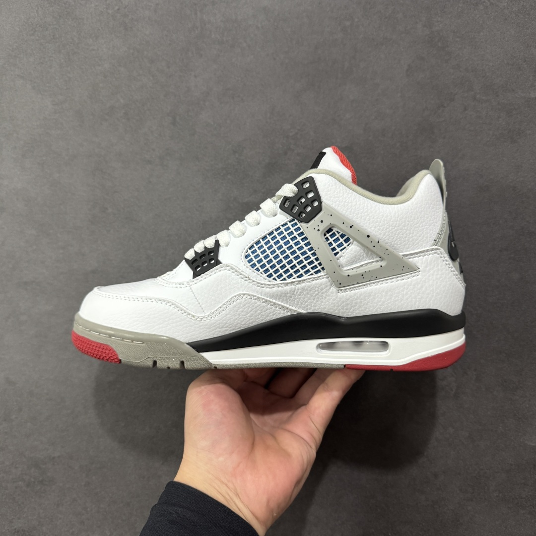 图片[2]-【纯原特价】Air Jordan AJ4 Retro 灰白 中帮篮球鞋 原楦原纸板同源开发 完美呈现乔4的版型 内侧正确双色网格 还原细节 正确气垫颜色 正确网格工艺 正确拉帮工艺 全鞋原装材料制作 原档案原模具打造 货号：CI1184-146 尺码：36-48-选品中心
