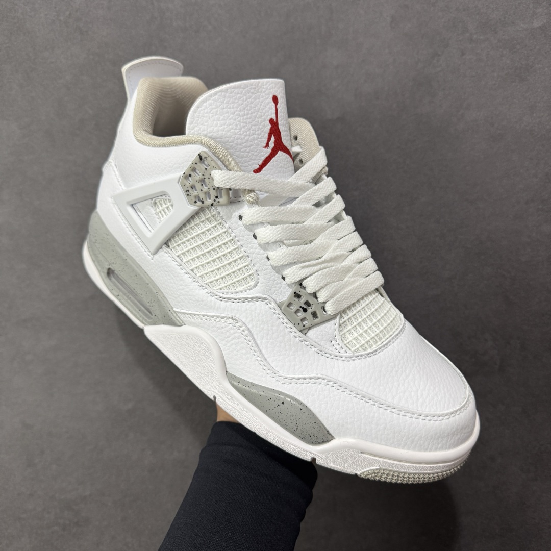 图片[3]-【纯原特价】Air Jordan AJ4 Retro 灰白 中帮篮球鞋 原楦原纸板同源开发 完美呈现乔4的版型 内侧正确双色网格 还原细节 正确气垫颜色 正确网格工艺 正确拉帮工艺 全鞋原装材料制作 原档案原模具打造 货号：CT8527-100 尺码：36-48-选品中心