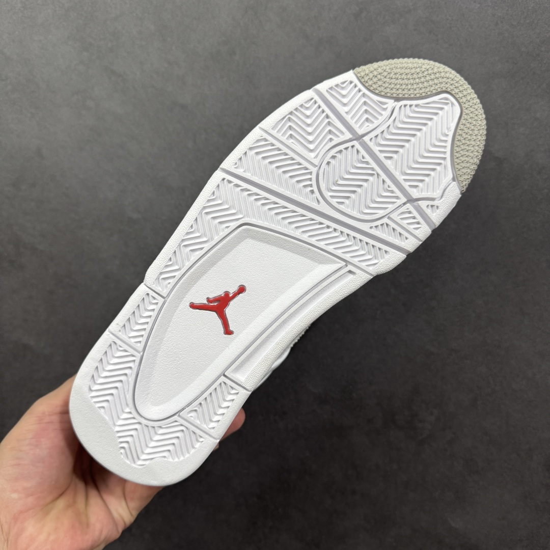 图片[9]-【纯原特价】Air Jordan AJ4 Retro 灰白 中帮篮球鞋 原楦原纸板同源开发 完美呈现乔4的版型 内侧正确双色网格 还原细节 正确气垫颜色 正确网格工艺 正确拉帮工艺 全鞋原装材料制作 原档案原模具打造 货号：CT8527-100 尺码：36-48-选品中心