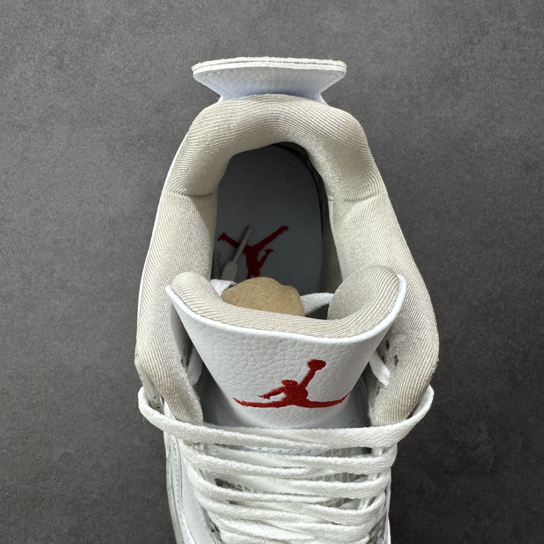 图片[7]-【纯原特价】Air Jordan AJ4 Retro 灰白 中帮篮球鞋 原楦原纸板同源开发 完美呈现乔4的版型 内侧正确双色网格 还原细节 正确气垫颜色 正确网格工艺 正确拉帮工艺 全鞋原装材料制作 原档案原模具打造 货号：CT8527-100 尺码：36-48-选品中心