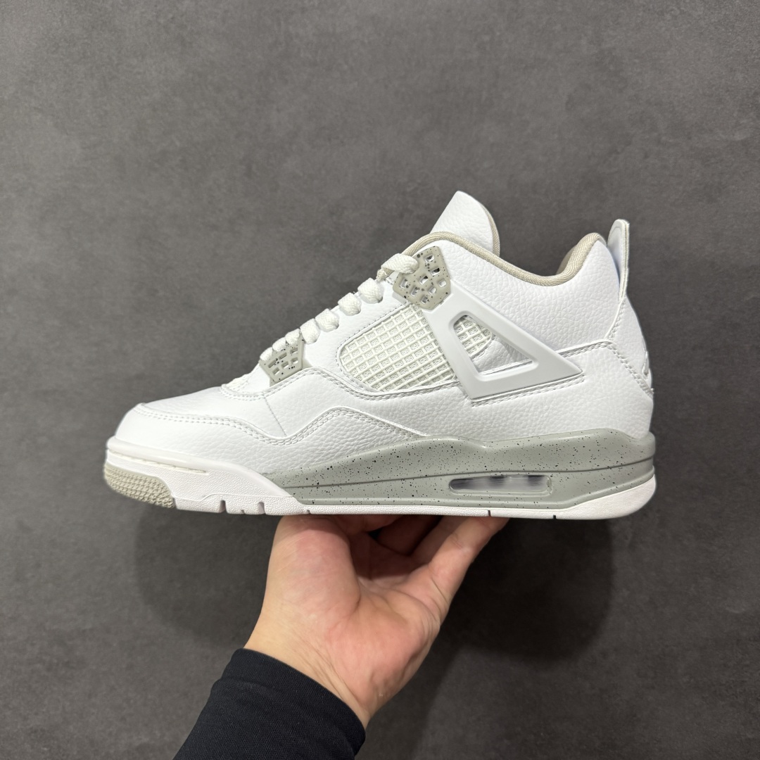 图片[2]-【纯原特价】Air Jordan AJ4 Retro 灰白 中帮篮球鞋 原楦原纸板同源开发 完美呈现乔4的版型 内侧正确双色网格 还原细节 正确气垫颜色 正确网格工艺 正确拉帮工艺 全鞋原装材料制作 原档案原模具打造 货号：CT8527-100 尺码：36-48-选品中心