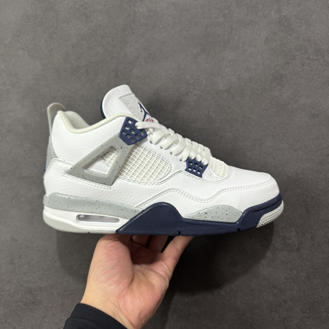 【纯原特价】Air Jordan AJ4 Retro 灰白 中帮篮球鞋 原楦原纸板同源开发 完美呈现乔4的版型 内侧正确双色网格 还原细节 正确气垫颜色 正确网格工艺 正确拉帮工艺 全鞋原装材料制作 原档案原模具打造 货号:DH6927-140 尺码:36-48-选品中心